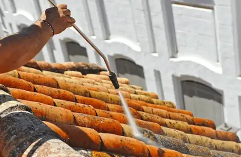 Démoussage de toiture à Ayguesvives